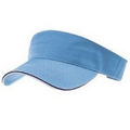 Outlet Youth Garment Washed Cotton Twill Visor W/A Double Sandwich Visor